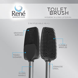 3 In 1 Flexible Toilet Brush